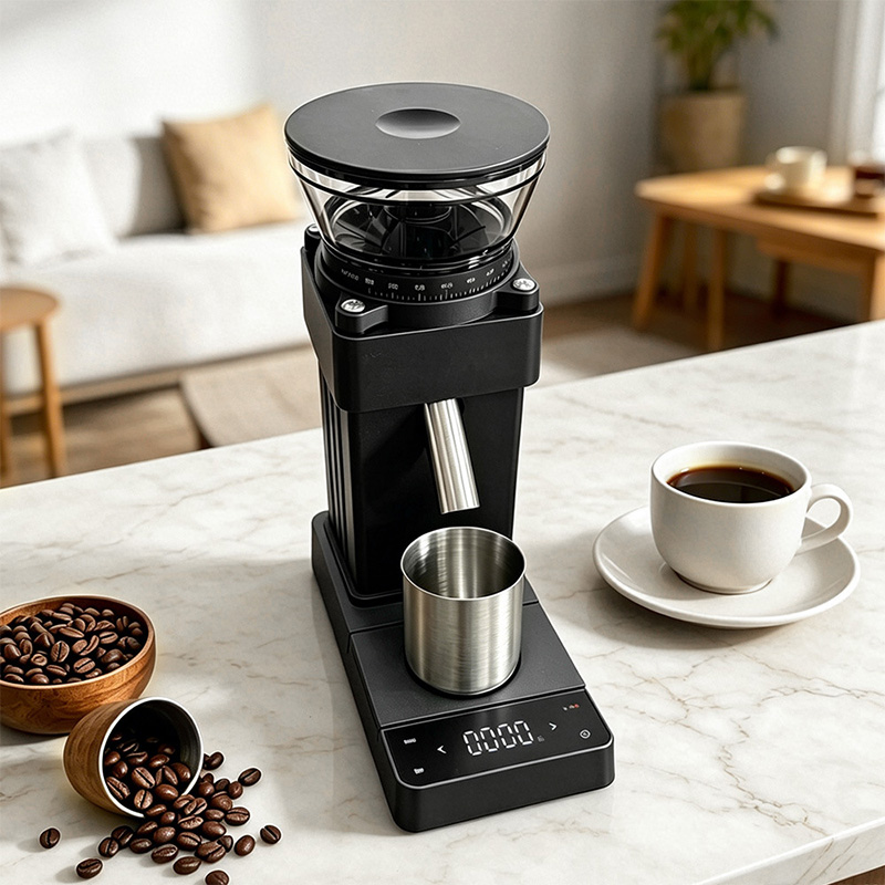 Młynek do kawy z miarką, 60 re – Coffee Grinder Burr Flat recenzja i cena