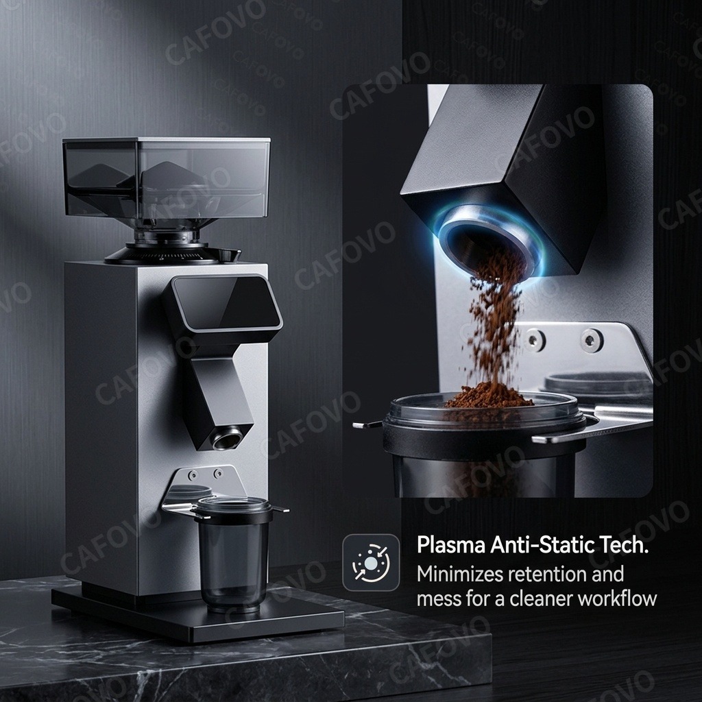 Młynek do kawy CAFOVO G964F z  – Coffee Grinder Burr Flat recenzja i cena