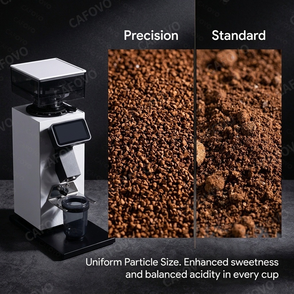 Młynek do kawy CAFOVO G964F z  – Coffee Grinder Burr Flat recenzja i cena